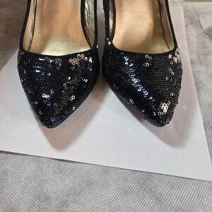 Pre-Owned Sabotage US 8 Size Eu39  high heels black sequin sparkle party shoes
